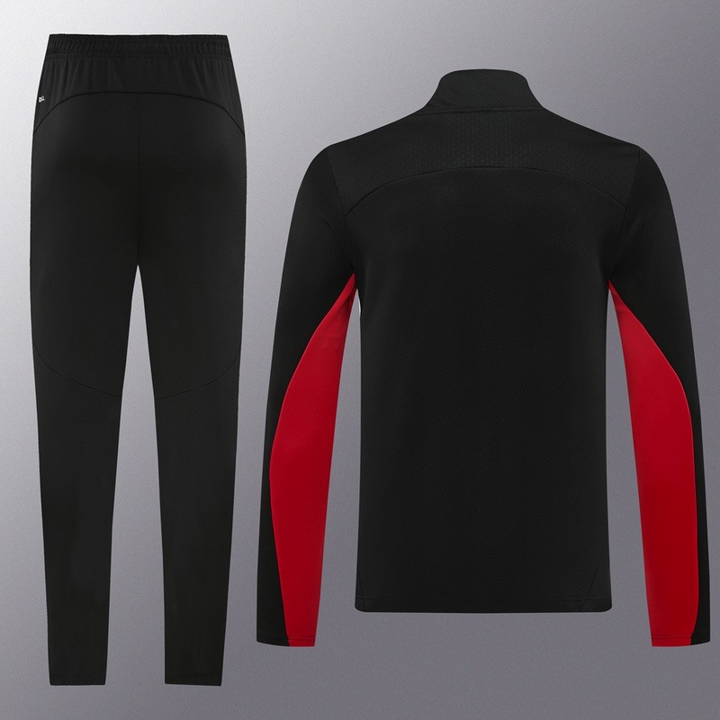 2024 AC Milan Black Red Jacket Training Suit Set Football Team Shirt Sports Fashion
