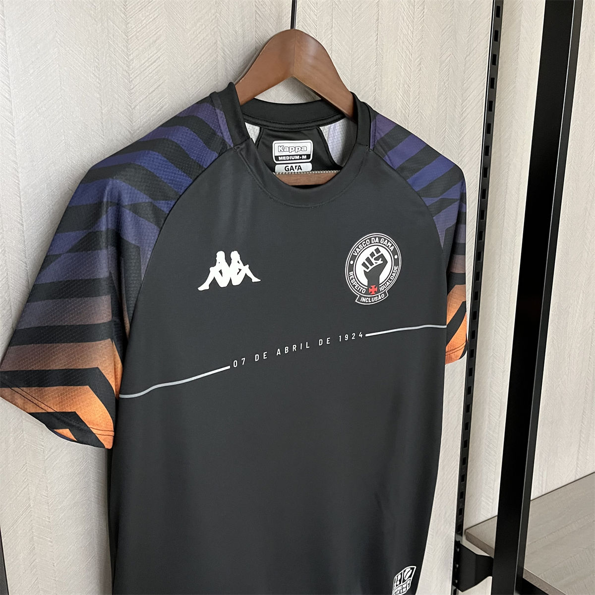 2024/25 Vasco Da Gama Kappa Warm-up Black jersey Fan Version