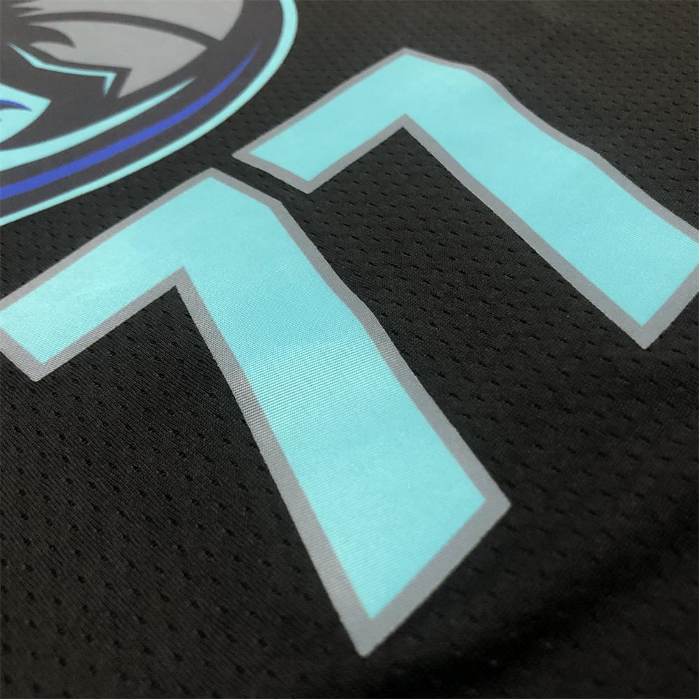 NBA Dallas Mavericks V Neck Black Jersey DONCIC#77 S-XXL