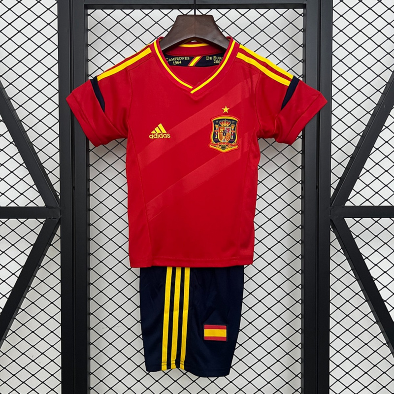 Retro Spain 2012 Home jersey Kid Kits Size 16-28