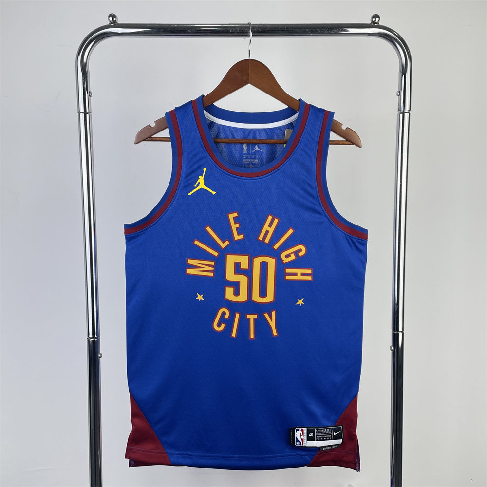 NBA Denver Nuggets 2024 Round Neck Blue jersey GORDEN#50 S-XXL