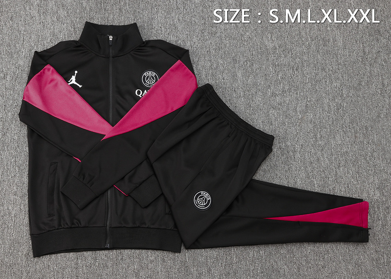2024/25 Paris Black Jacket Training Suit Set Football Team Shirt Sports Fashion