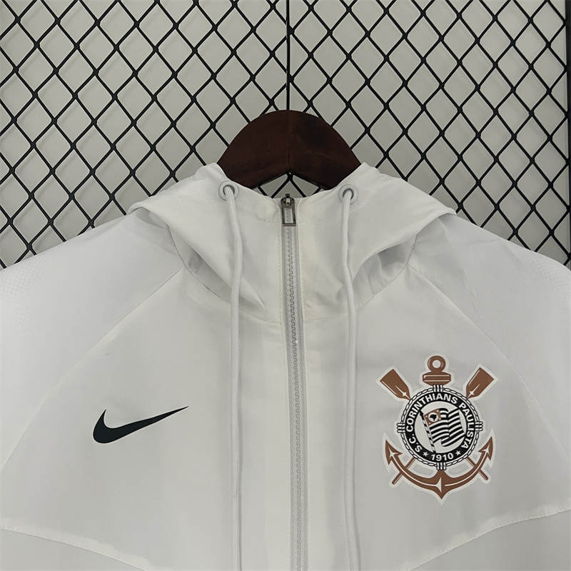 24/25 Corinthians Windbreaker White Sport Unifom jersey Sport Unifom