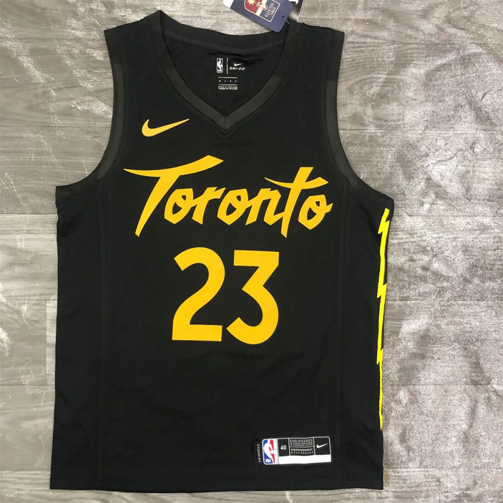 NBA Toronto Raptors V-Neck Black jersey VANVLEET#23 S-XXL