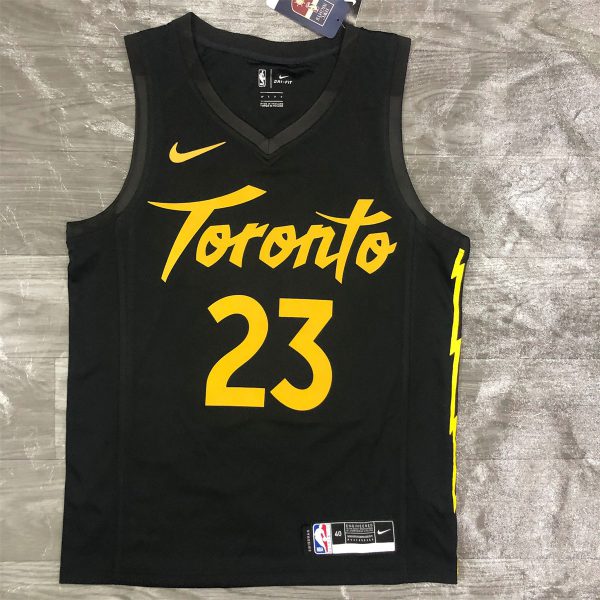 NBA Toronto Raptors V-Neck Black jersey VANVLEET#23 S-XXL
