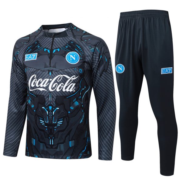 2025/26 Naples dark gray Long-sleeved half-pull training kit Football team kit