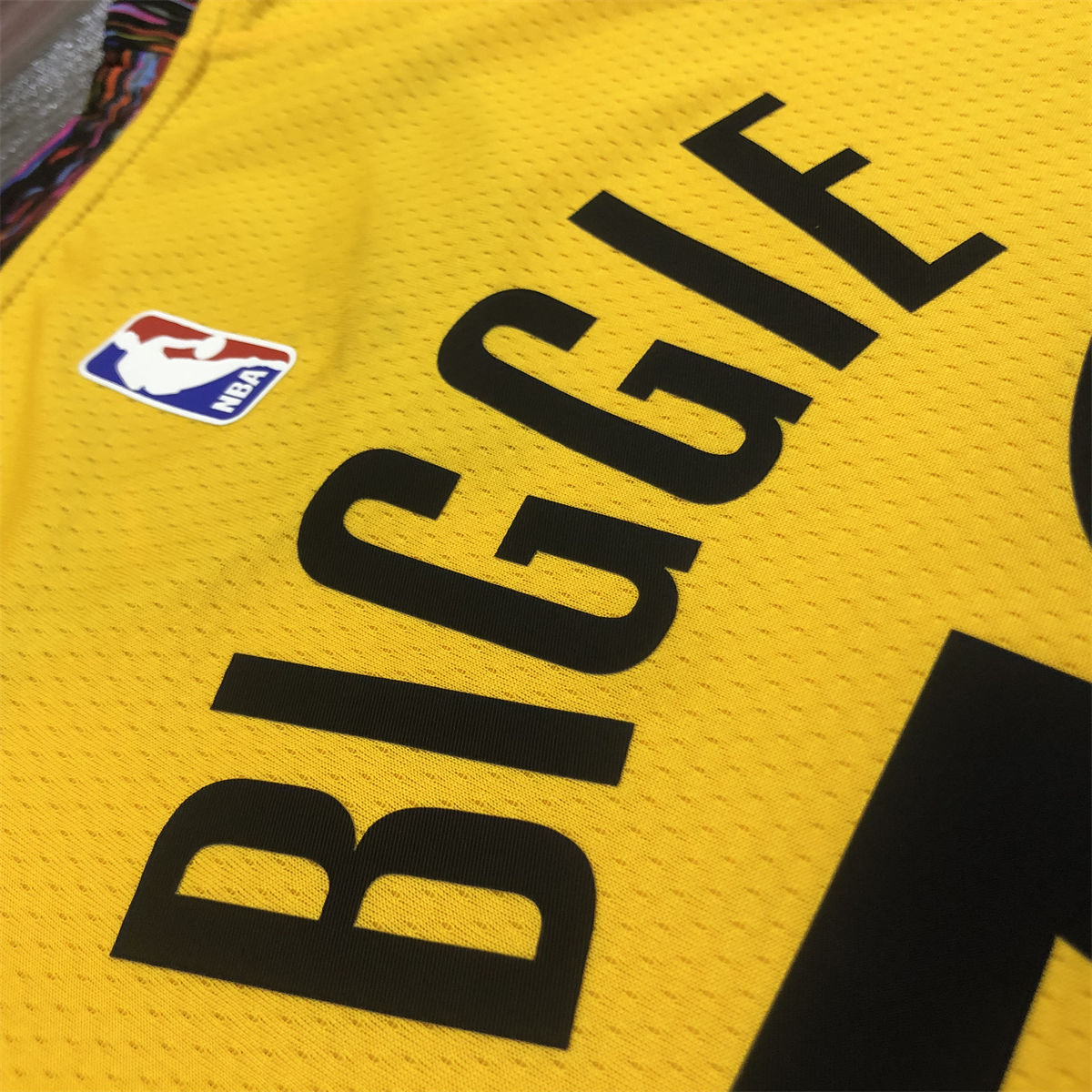NBA Brooklyn Nets V-Neck Yellow Jersey BIGGIE#72 S-XXL
