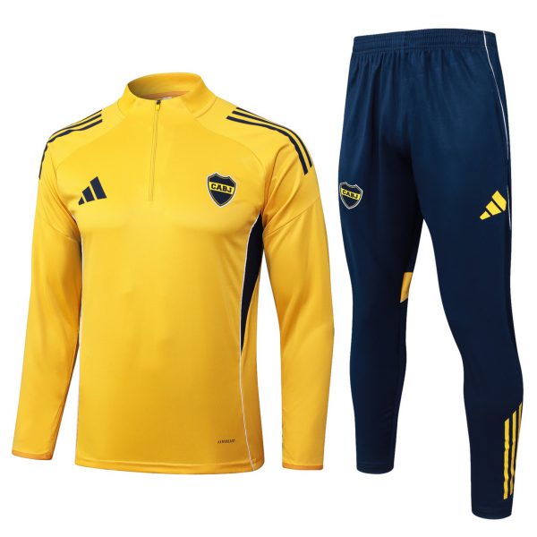 202526 Boca yellow Long-sleeved half-pull training kit Football team kit