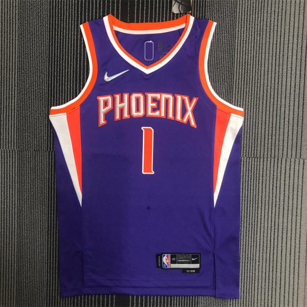 NBA Phoenix Suns V-Neck Purple 75th Anniversary BOOKER#1 jersey S-XXL