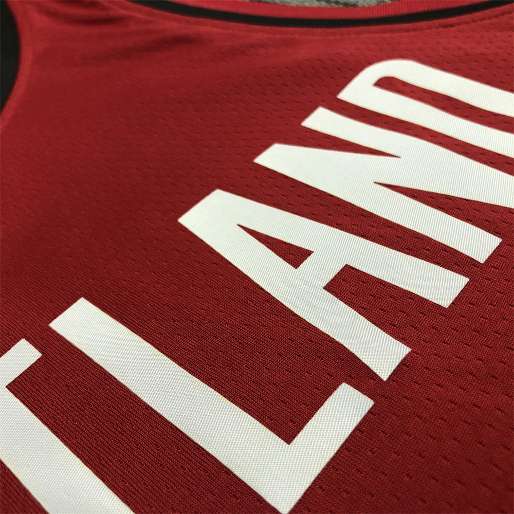 NBA Portland Trail Blazers V-Neck Red Jersey LILLARD#0 S-XXL