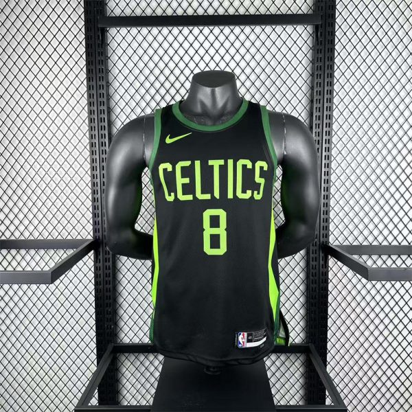 NBA Boston Celtics 24/25 City Edition Round Neck Black Jersey PORZINGIS#8 S-XXL