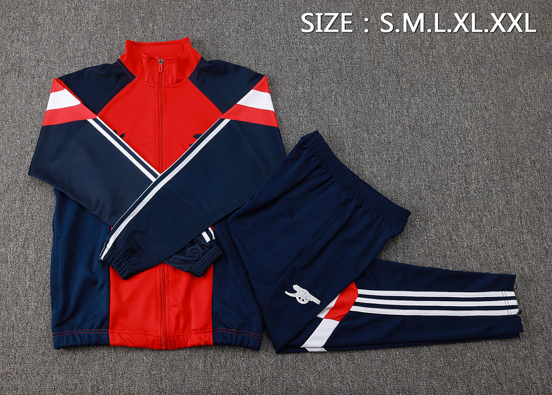 2024/25 Arsenal Red Jacket Training Suit Set Football Team Shirt Sports Fashion