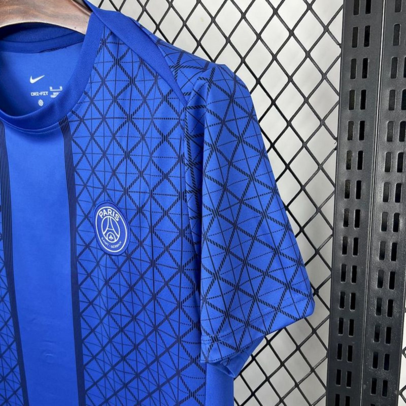 2025/26 PSG Pre-match training blue Jersey Fan Version