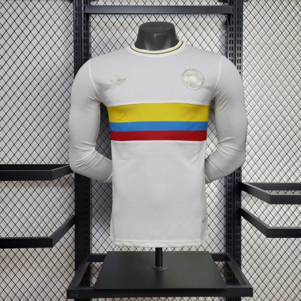 24/25 Colombia 100th Anniversary Edition White Long Sleeve Jersey Player Version