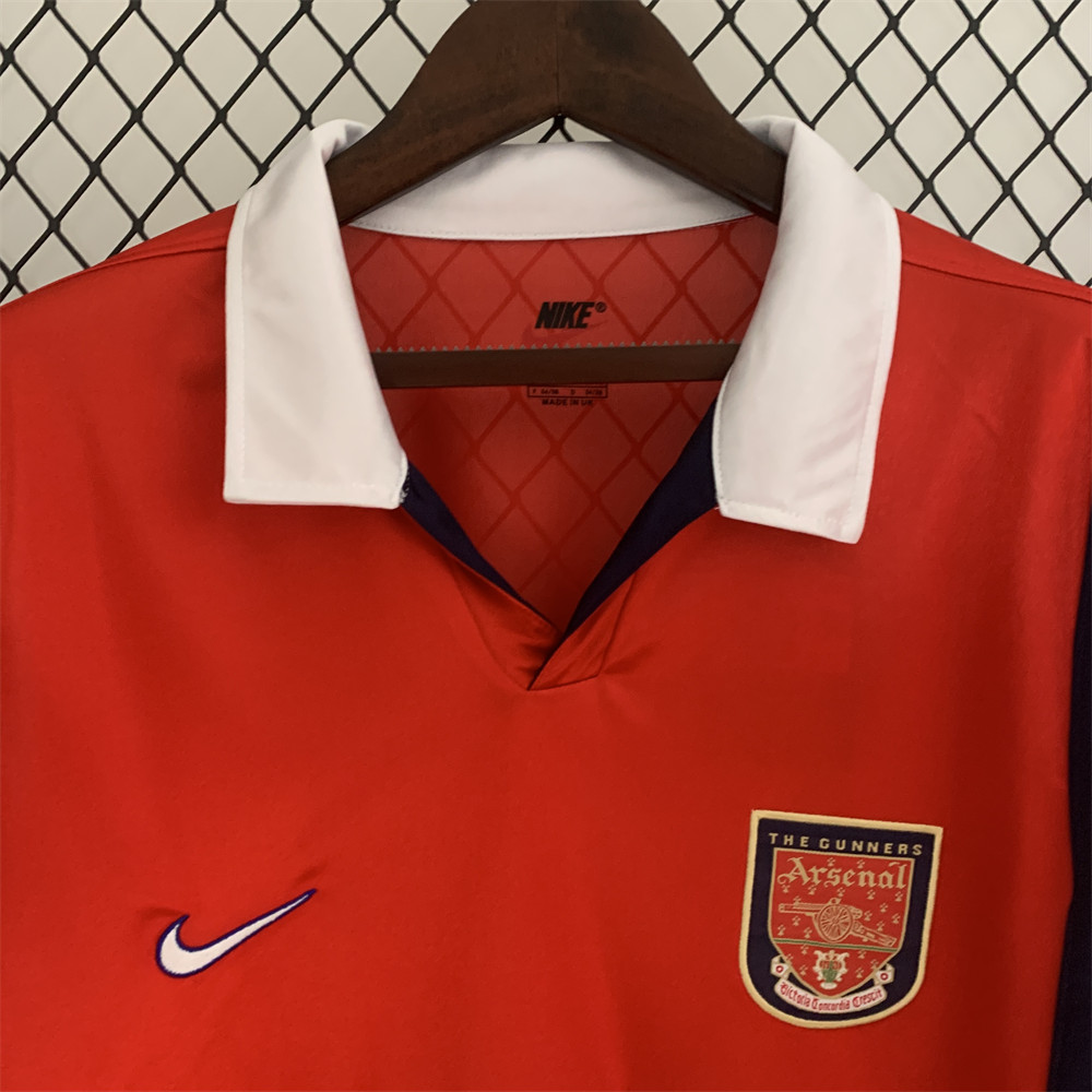 Retro Arsenal 98/99 long sleeve Home jersey Fan Version