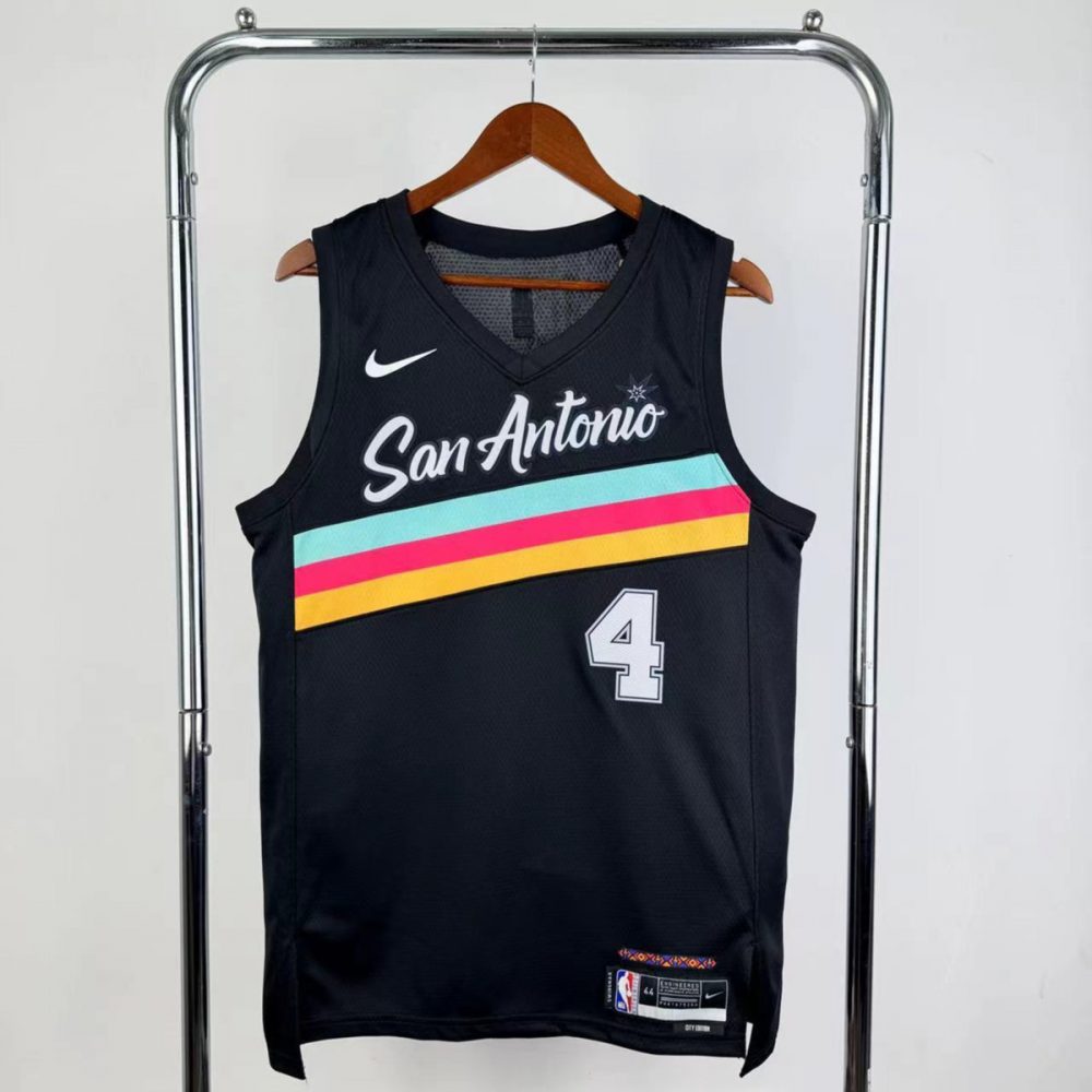 NBA San Antonio Spurs 2026 City Edition Black jersey FOX#4
