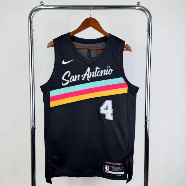 NBA San Antonio Spurs 2026 City Edition Black jersey FOX#4