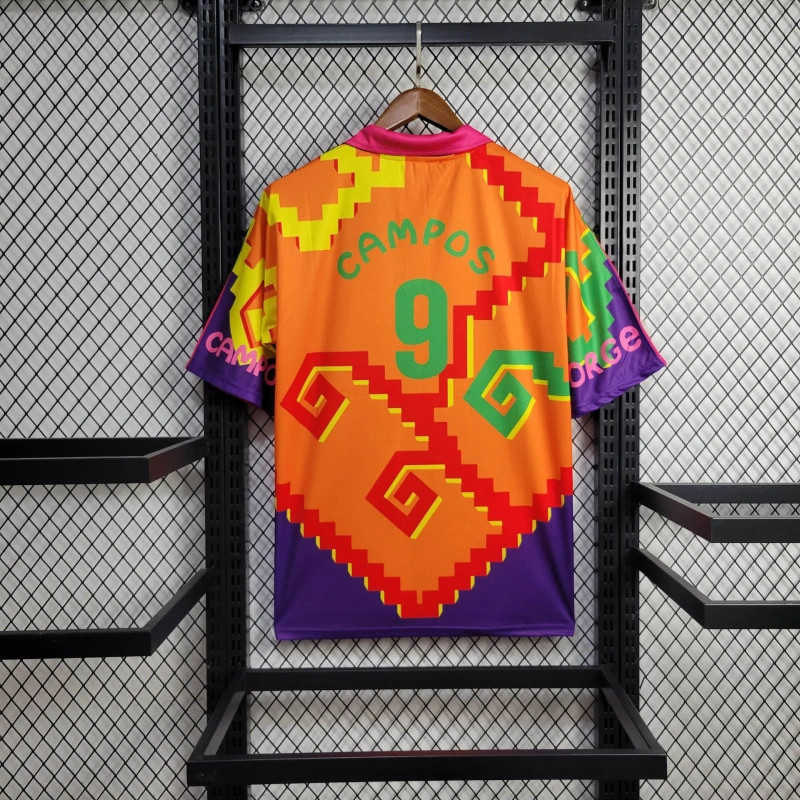 Retro Mexico 1995 Goalkeeper Orange jersey Fan Version CAMPOS Number 9