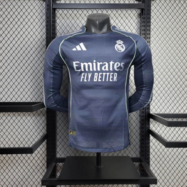 2025/26 Real Madrid away Long Sleeve Jersey Player Version