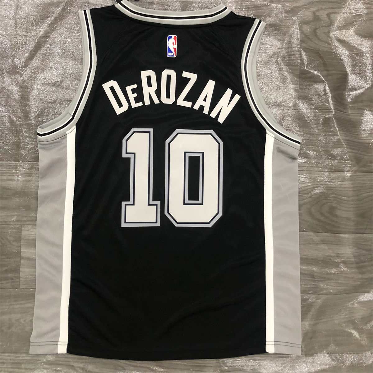 NBA San Antonio Spurs V-Neck Black jersey DeROZAN#10 S-XXL