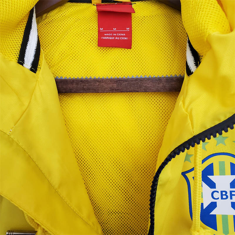 2022 Windbreaker Brazil Blue and Yellow Sport Unifom jersey Sport Unifom