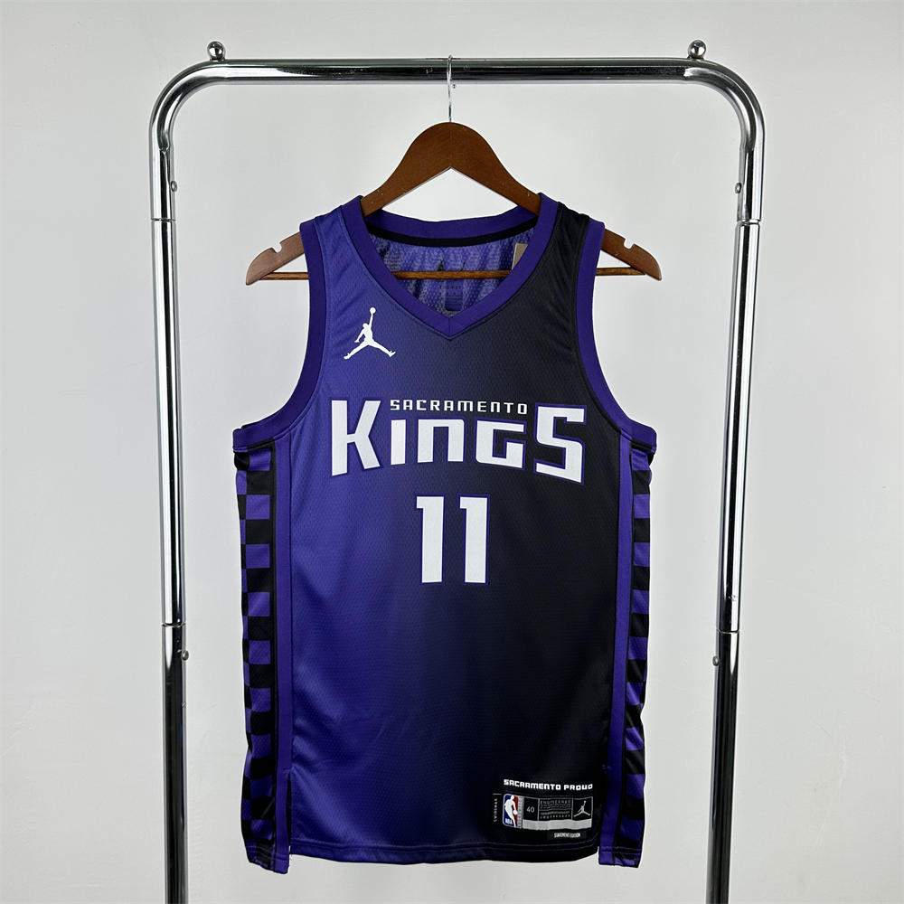 NBA Scaramento Kings 2024 V-Neck JORDAN Edition Purple jersey SABONIS#11 S-XXL