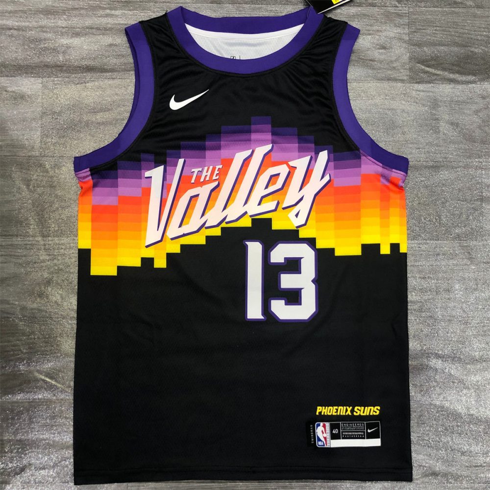 NBA Phoenix Suns Round neck Black jersey NASH#13 S-XXL