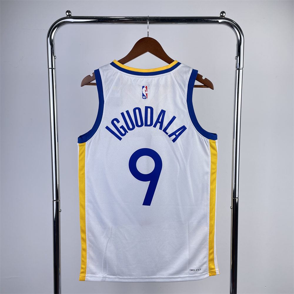 NBA Golden State Warriors 2023 V-Neck White Jersey IGUODALA#9 S-XXL