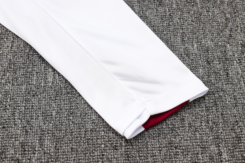 24/25 England White Long-sleeved half-pull training kit Football team kit