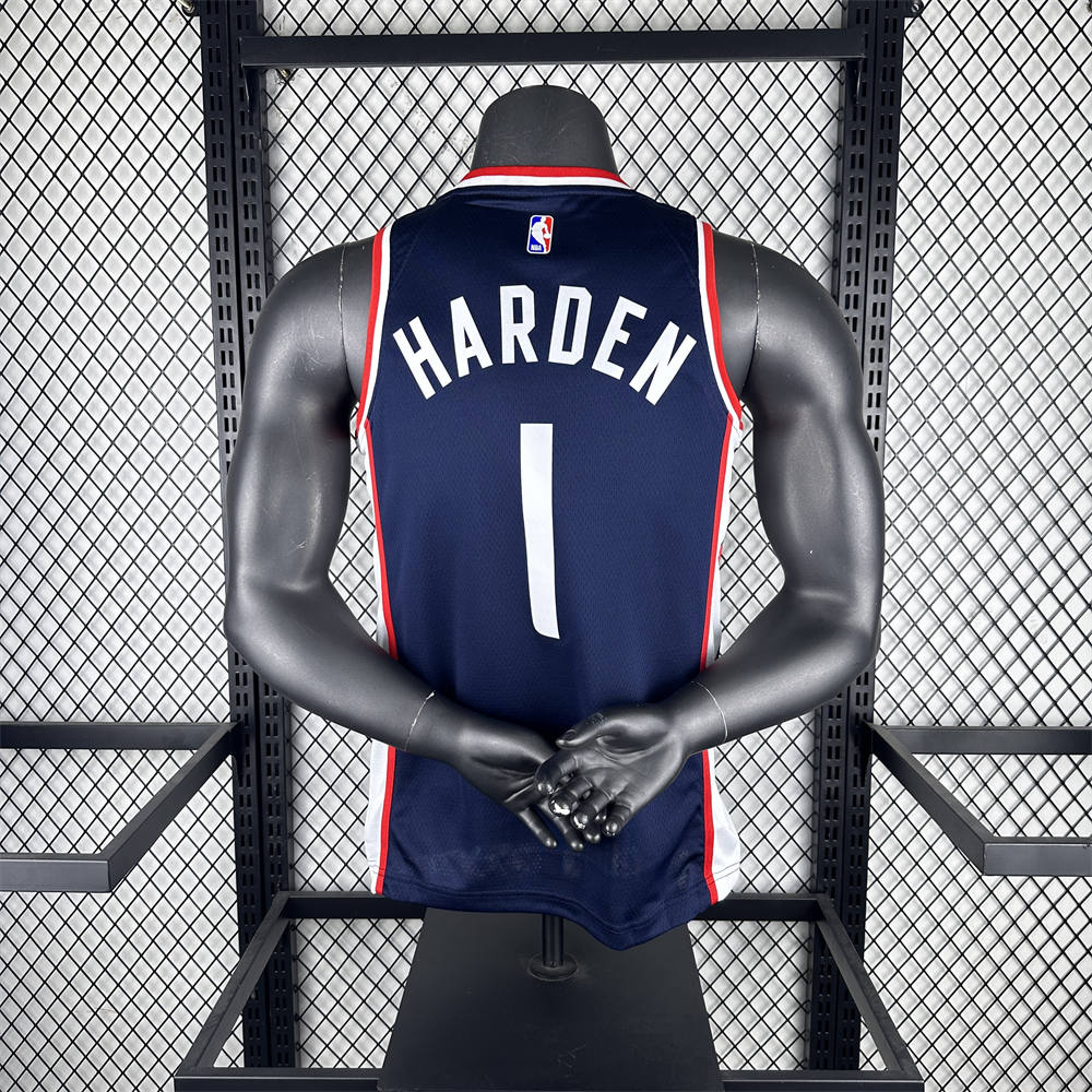 NBA Los Angeles Clippers 2019 City Edition Round Neck dark blue Jersey HARDEN#1 S-XXL