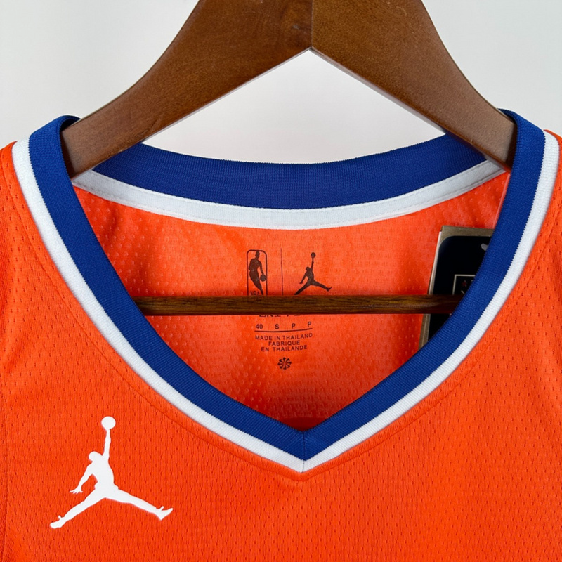 NBA Oklahoma City Thunder V-Neck Orange Jersey WILLIAMS#8 S-XXL