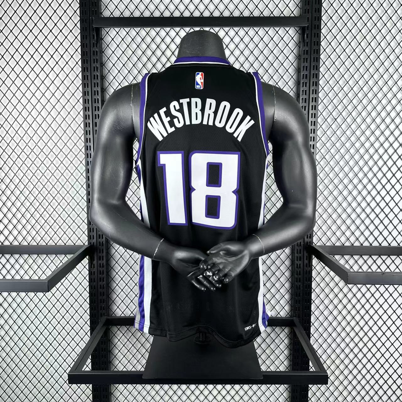 NBA Scaramento Kings 2024 V-Neck Black jersey WESTBROOK#18 S-XXL
