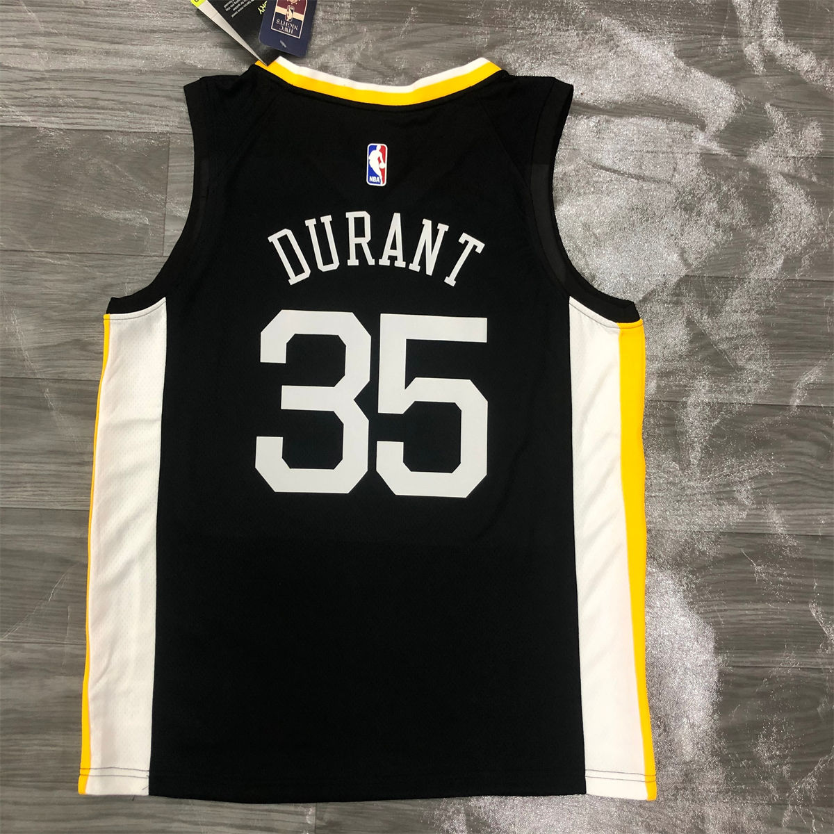 NBA Golden State Warriors V-Neck Black Jersey DURANT#35 S-XXL