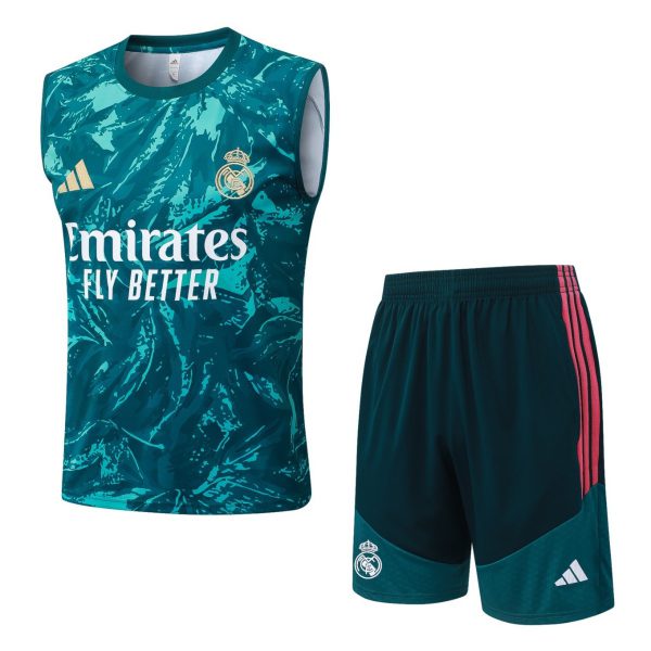 2026 Real Madrid Dark green Training Set Shirt andShorts