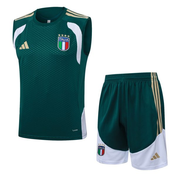 2026 Italy Dark green Training Set Shirt and Shorts