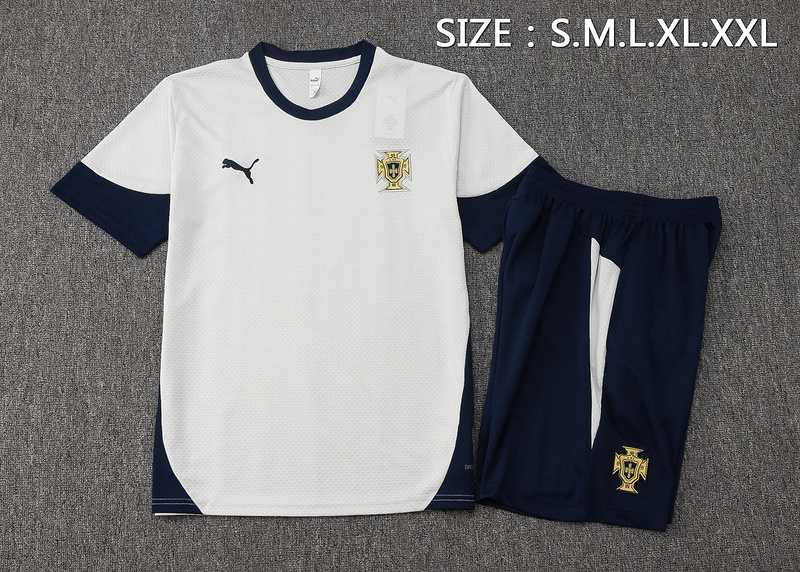 24/25 Portugal Off white Training Set Shirt and Shorts