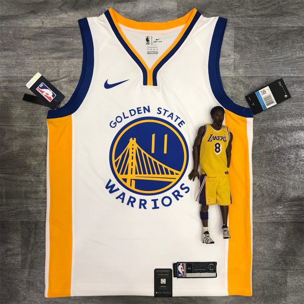NBA Golden State Warriors V neck White Jersey THOMPSON#11 S-XXL