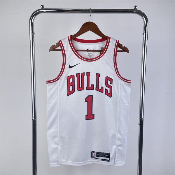 NBA Chicago Bulls ROSE#1 2022/23 White Icon Edition Swingman Jersey S-XXL