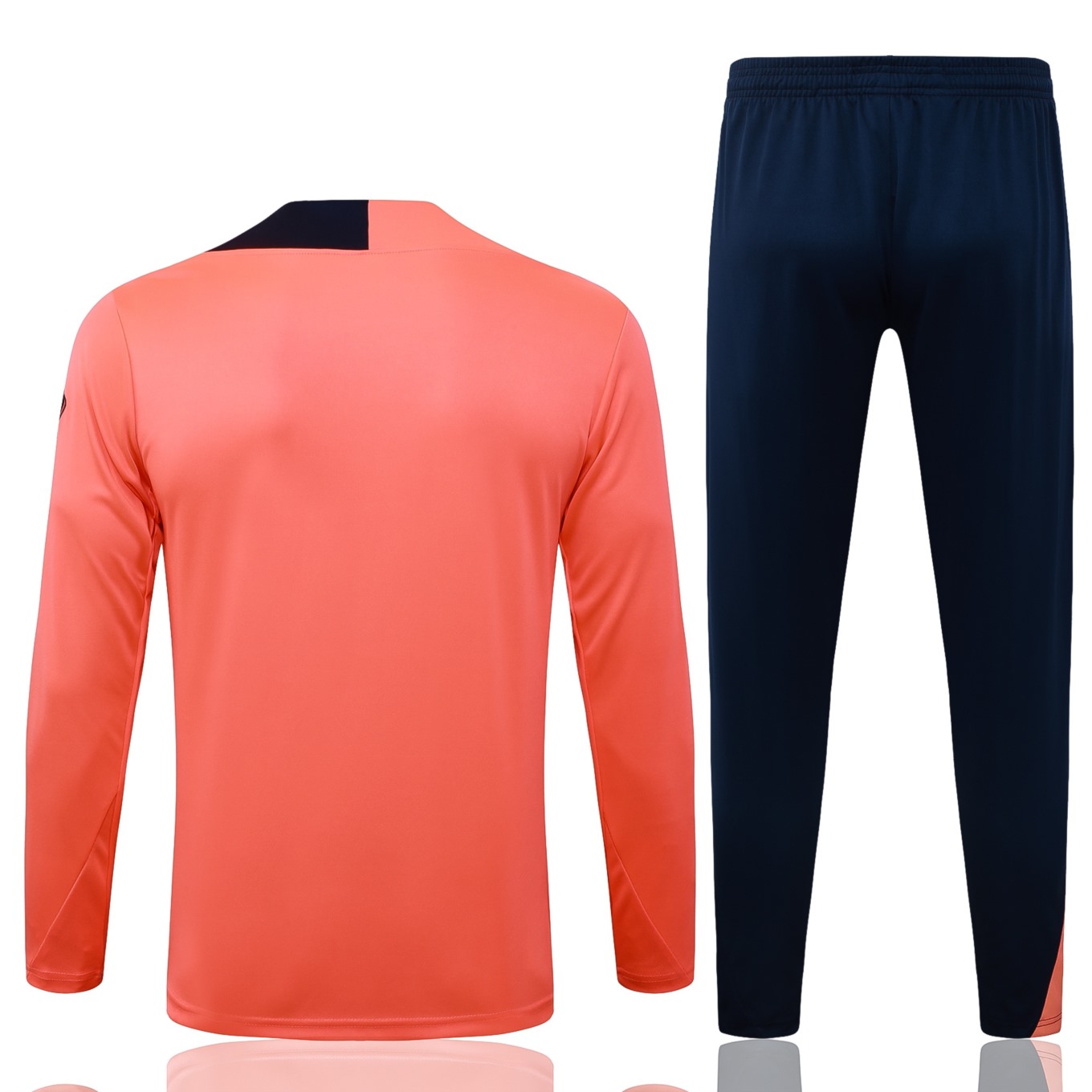 202526 Barcelona Orange Long-sleeved half-pull training kit Football team kit