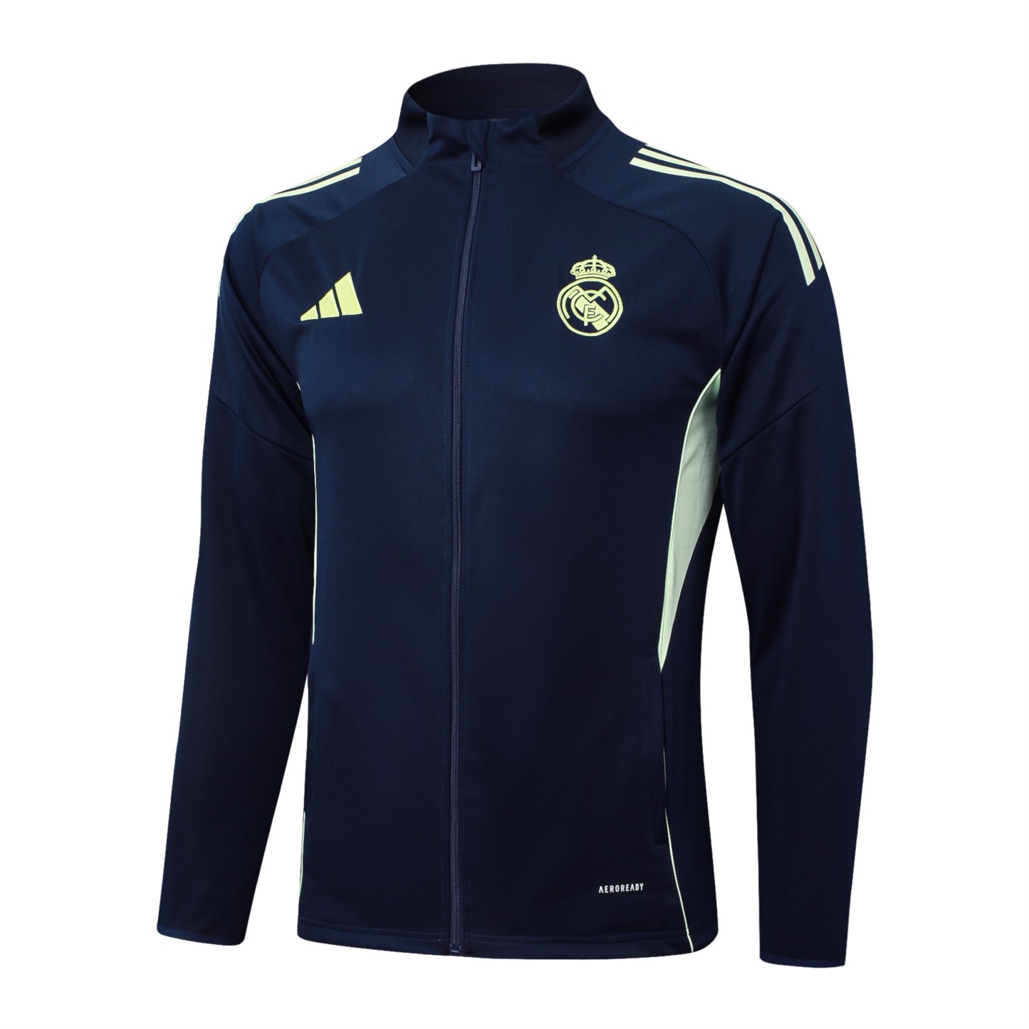 2025/26 Real Madrid cyan Jacket Training Suit Set Football Team Shirt Sports Fashion