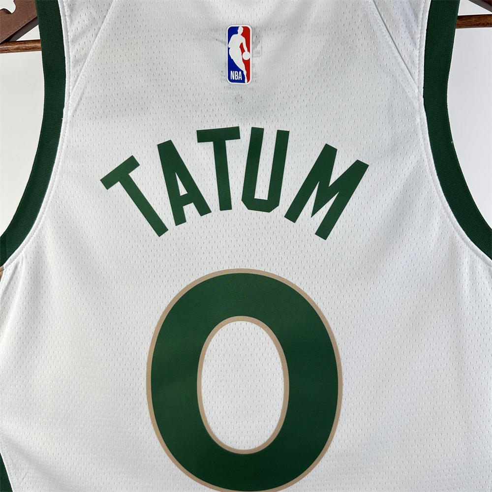 NBA Boston Celtics 2024 City Edition Round Neck White Jersey TATUM#0 S-XXL