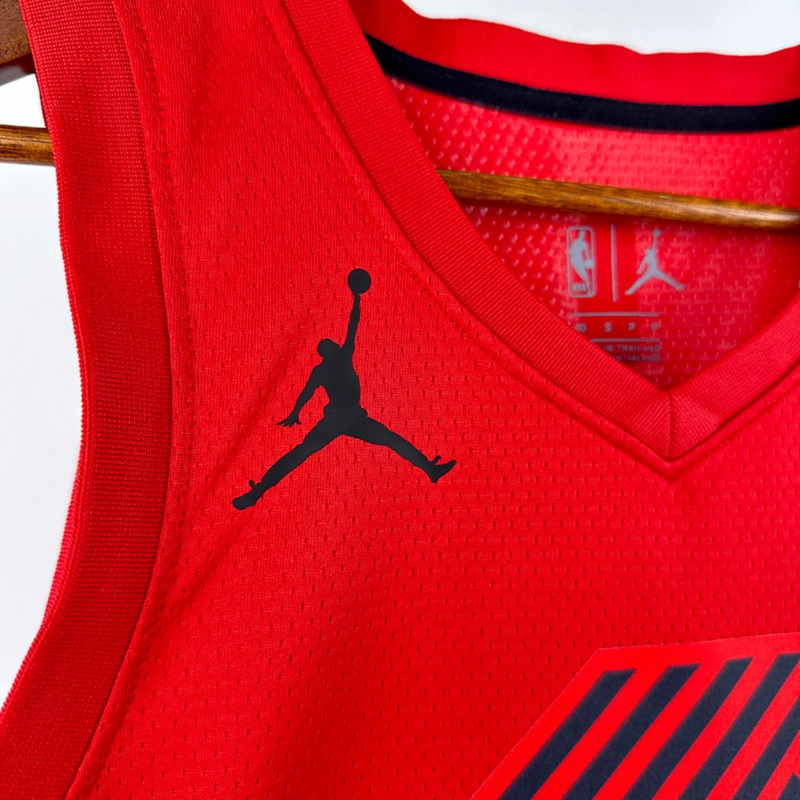 NBA Portland Trail Blazers V-Neck JORDAN Edition Red Jersey AVDIJA#8 S-XXL