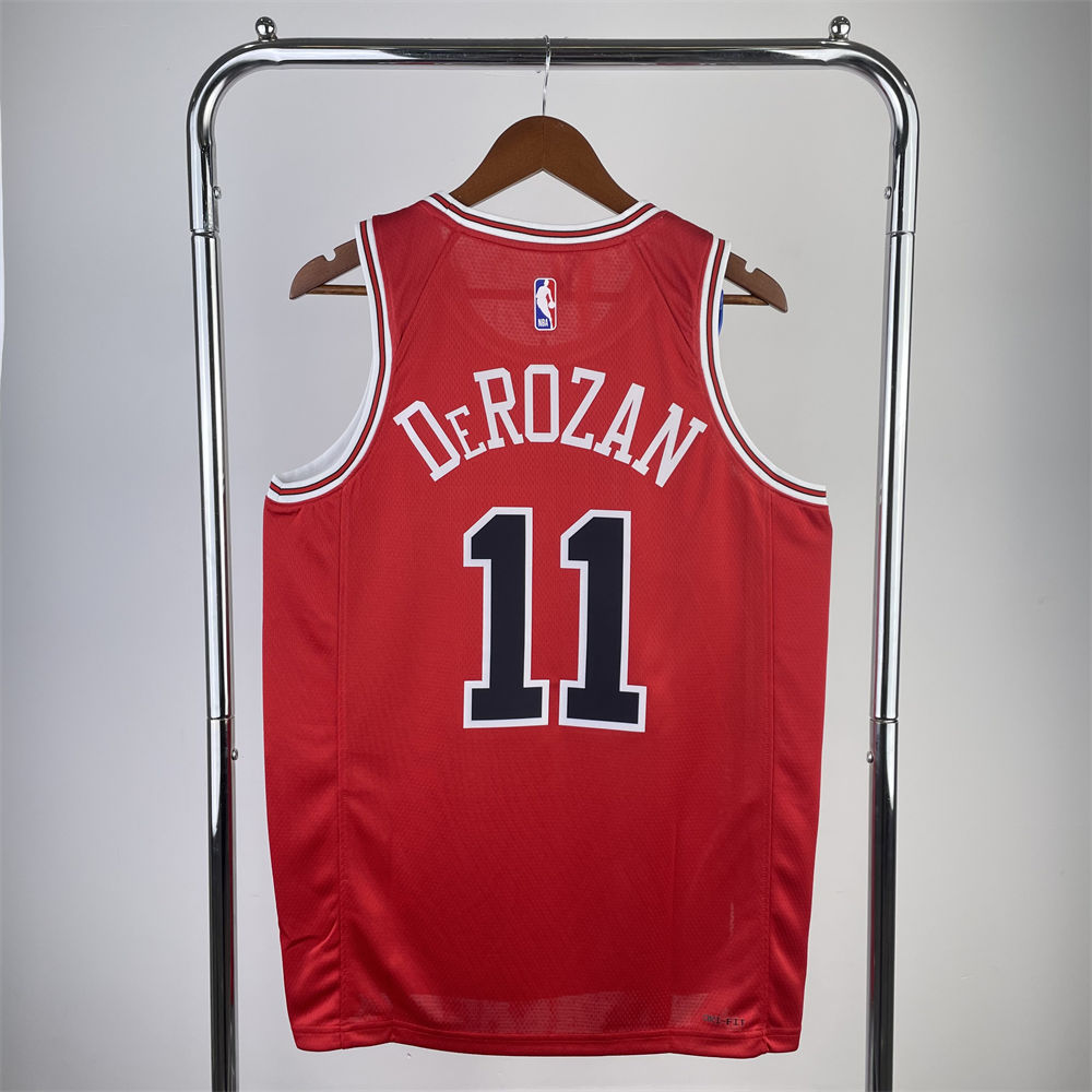NBA Chicago Bulls DeROZAN#11 2022/23 Red Icon Edition Swingman Jersey S-XXL