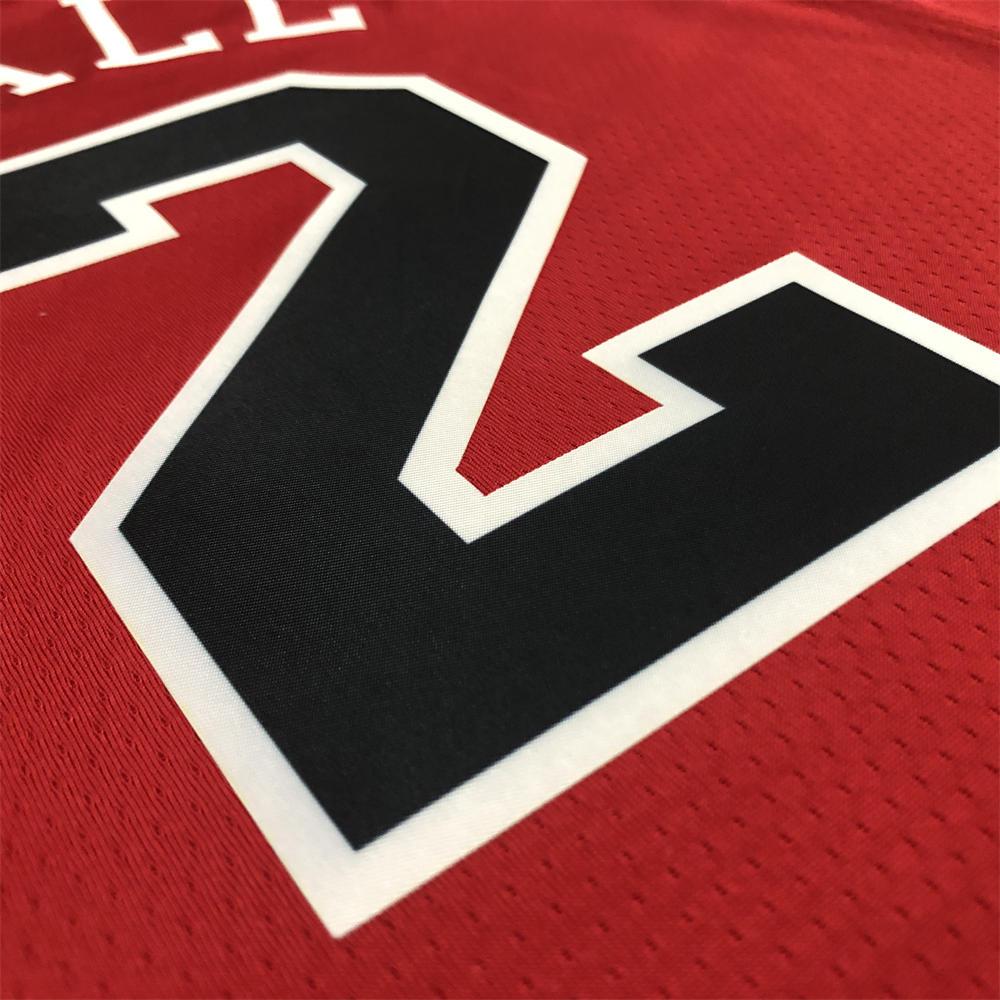 NBA Chicago Bulls Round Neck Red 75th anniversaryJersey BALL#2 S-XXL