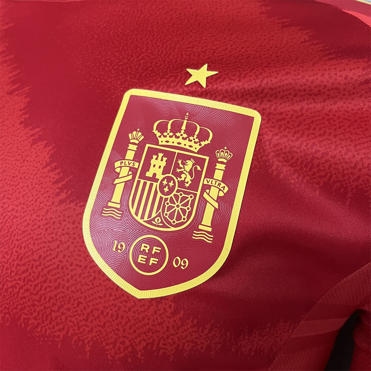 24/25 Spain Euro Home Jersey Long Sleeve Player Version