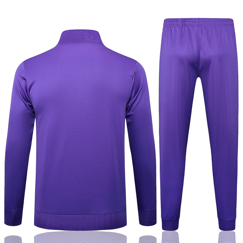 2024/25 Real Madrid Purple Jacket Training Suit Set Football Team Shirt Sports Fashion