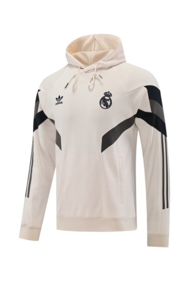 2024 Real Madrid Light Pink Hoodie Jacket Kit Set Football Team Shirt Sports Fashion