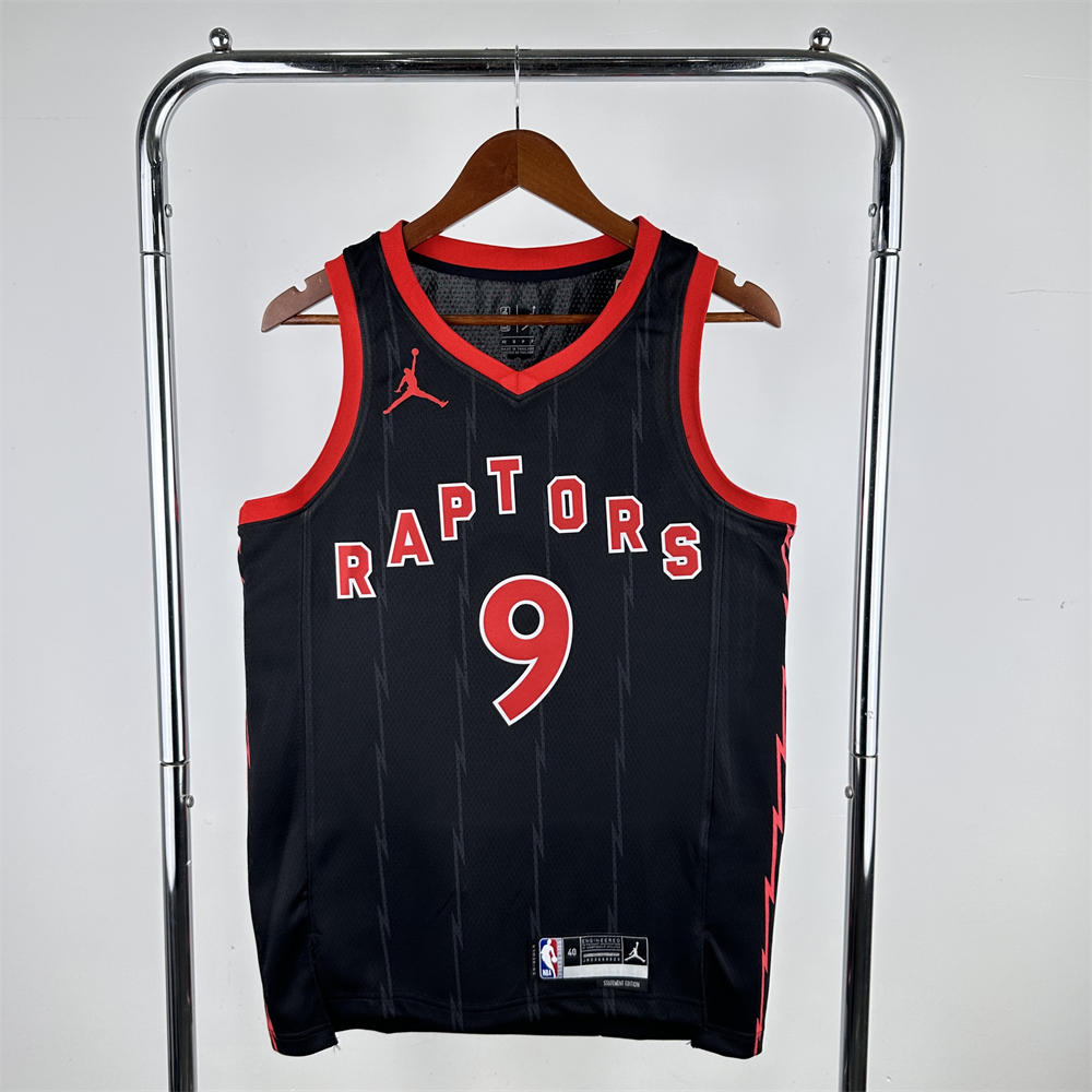 NBA Toronto Raptors V-Neck Black jersey BARRETT#9 S-XXL