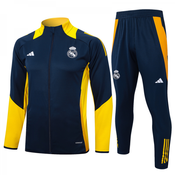 2024/25 Real Madrid Blue Jacket Training Suit Set Football Team Shirt Sports Fashion