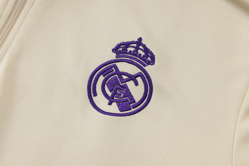 202526 Real Madrid Apricot Long-sleeved half-pull training kit Football team kit